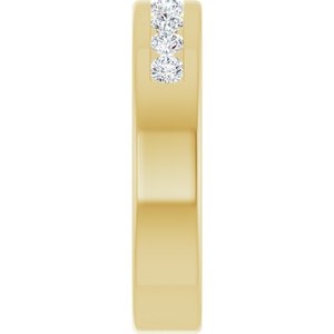 Hammered - Josiah - 14K Yellow Gold 1/2 CTW Lab-Grown Diamond Band