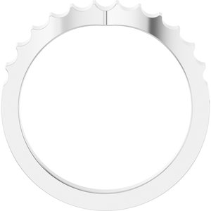 Plain - Karen - 14K White Gold Contour Band