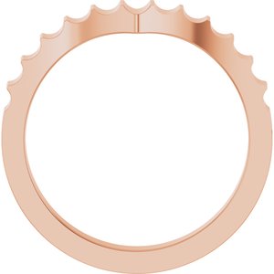 Plain - Karen - 14K Rose Gold Contour Band