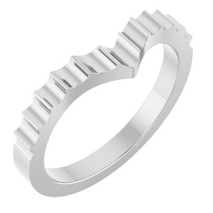 Plain - Karen - 14K White Gold Contour Band