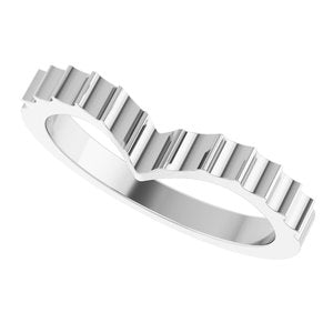 Plain - Karen - 14K White Gold Contour Band