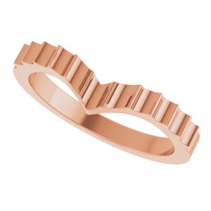Plain - Karen - 14K Rose Gold Contour Band