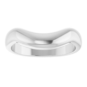 Curved - Soren - 14K White Gold Contour Band