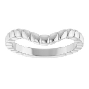 Plain - Lisa - Platinum Fluted Contour Band