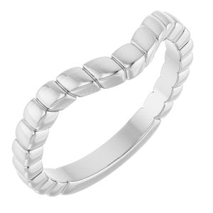 Plain - Lisa - Platinum Fluted Contour Band