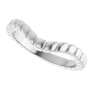 Plain - Lisa - Platinum Fluted Contour Band