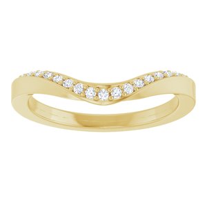 Curved - Storm - 14K Yellow Gold 1/8 CTW Natural Diamond Contour Band