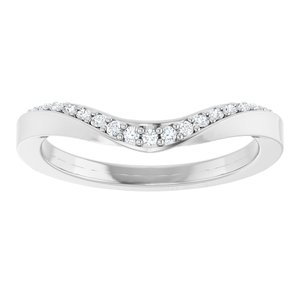 Curved - Storm - Platinum 1/8 CTW Natural Diamond Contour Band