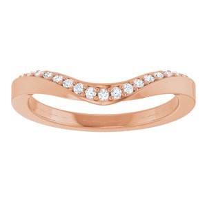 Curved - Storm - 14K Rose Gold 1/8 CTW Natural Diamond Contour Band