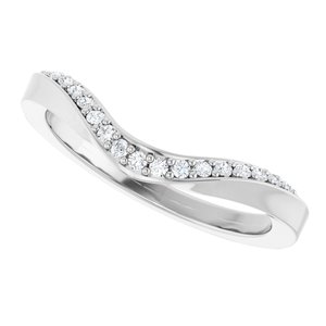 Curved - Storm - Platinum 1/8 CTW Lab-Grown Diamond Contour Band