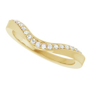 Curved - Storm - 14K Yellow Gold 1/8 CTW Lab-Grown Diamond Contour Band