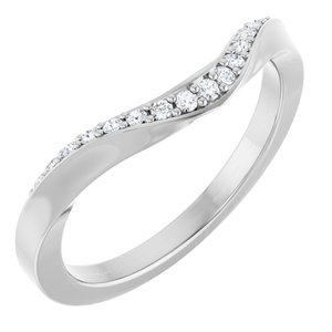 Curved - Storm - Platinum 1/8 CTW Lab-Grown Diamond Contour Band