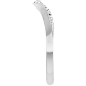 Curved - Storm - 14K White Gold 1/8 CTW Natural Diamond Contour Band