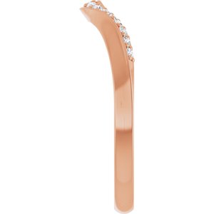 Curved - Storm - 14K Rose Gold 1/8 CTW Lab-Grown Diamond Contour Band