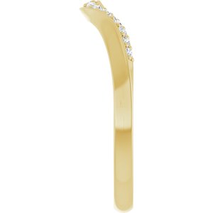 Curved - Storm - 14K Yellow Gold 1/8 CTW Lab-Grown Diamond Contour Band