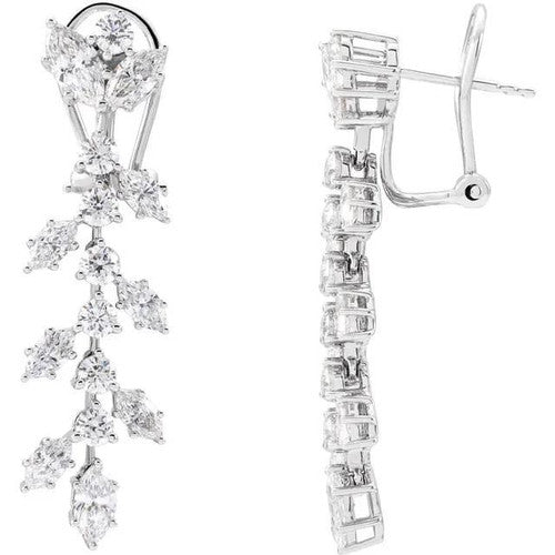 14K Gold 4 1/4 CTW Lab-Grown Diamond Earrings 14K White Gold