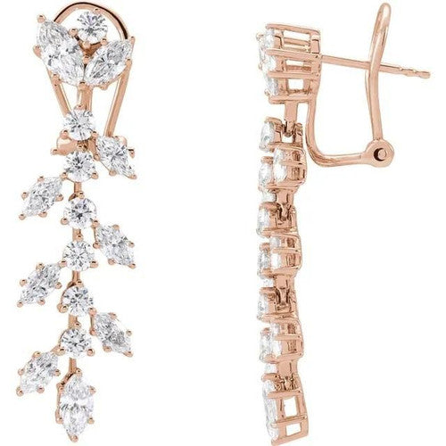 14K Gold 4 1/4 CTW Lab-Grown Diamond Earrings 14K Rose Gold