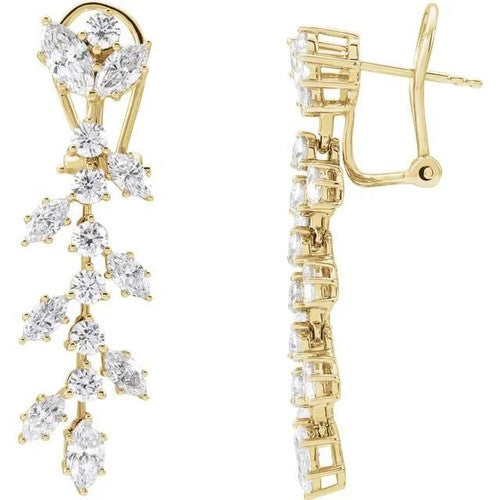 14K Gold 4 1/4 CTW Lab-Grown Diamond Earrings 14K Yellow Gold