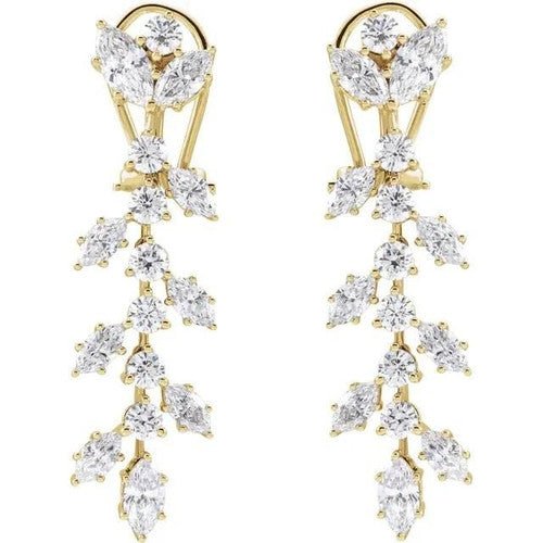 14K Gold 4 1/4 CTW Lab-Grown Diamond Earrings 14K Yellow Gold