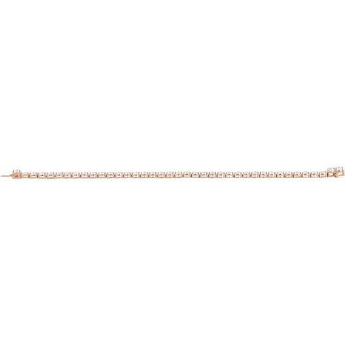 14K Gold 12 CTW Lab-Grown Diamond Line 7" Bracelet 14K Rose Gold