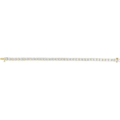 14K Gold 12 CTW Lab-Grown Diamond Line 7" Bracelet 14K Yellow Gold