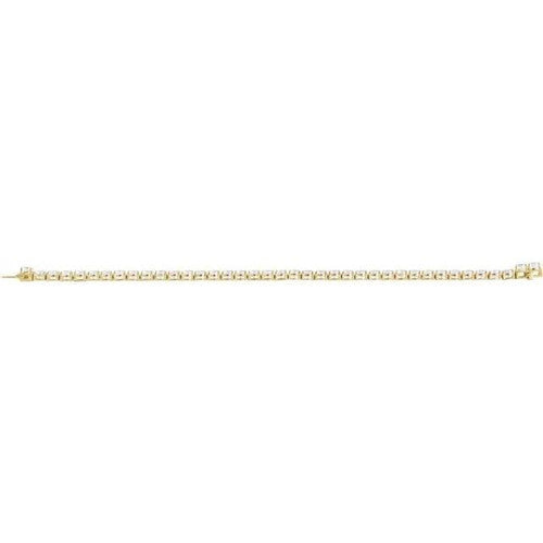 14K Gold 12 CTW Lab-Grown Diamond Line 7" Bracelet 14K Yellow Gold