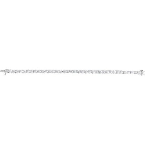 14K Gold 12 CTW Lab-Grown Diamond Line 7" Bracelet 14K White Gold