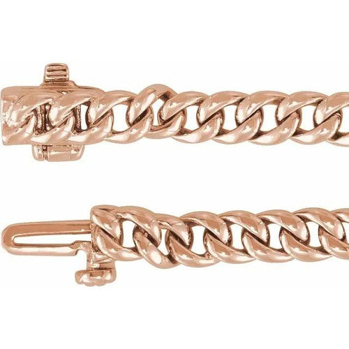 14K Gold 1/2 CTW Natural Diamond Link 7 1/4" Bracelet 14K Rose Gold