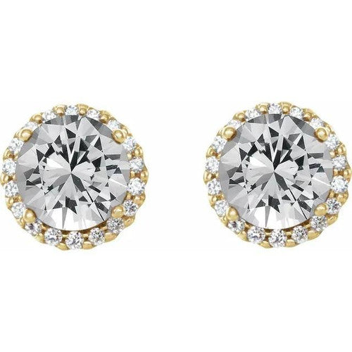 14K Gold 1/4 CTW Natural Diamond Earrings 14K Yellow Gold