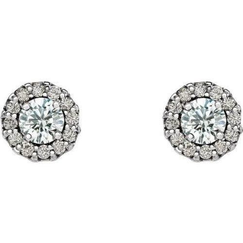14K Gold 1/4 CTW Natural Diamond Earrings 14K White Gold