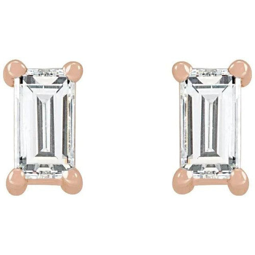 14K Gold 1/5 CTW Diamond Stud Earrings 14K Rose Gold