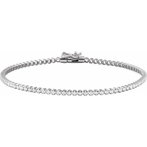 14K Gold 1 5/8 CTW Diamond Line 7" Bracelet 14K White Gold