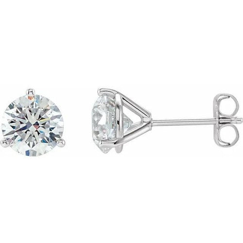 14K Gold 1 CTW Diamond Stud Earrings 14K White Gold