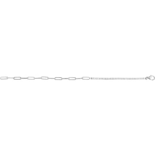 14K Gold 1 CTW Natural Diamond Line 7" Bracelet 14K White Gold