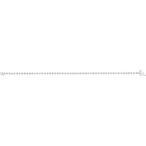 14K Gold 2 1/4 CTW Diamond Line 7 1/4" Bracelet 14K White Gold