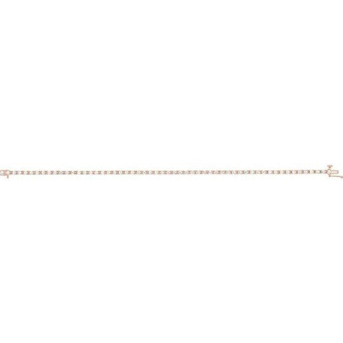 14K Gold 2 1/4 CTW Diamond Line 7 1/4" Bracelet 14K Rose Gold