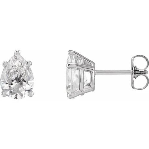 14K Gold 5/8 CTW Diamond Earrings 14K White Gold