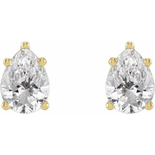14K Gold 5/8 CTW Diamond Earrings 14K Yellow Gold