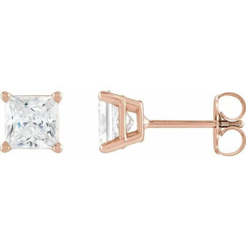 14K Gold 5/8 CTW Natural Diamond Earrings 14K Rose Gold