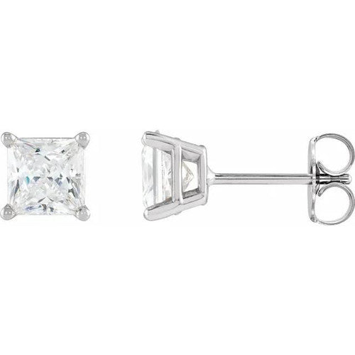 14K Gold 5/8 CTW Natural Diamond Earrings 14K White Gold