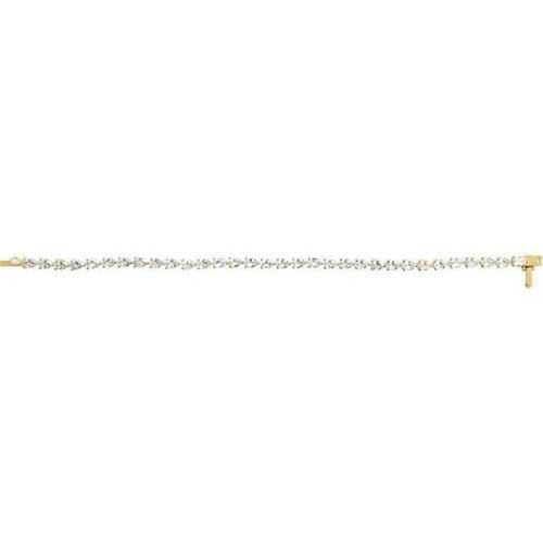 14K Gold 6 1/2 CTW Lab-Grown Diamond Line 7" Bracelet 14K Yellow Gold