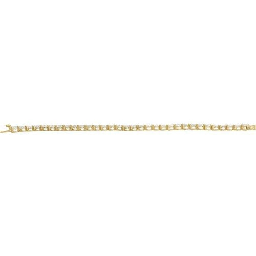 14K Gold 6 1/2 CTW Lab-Grown Diamond Line 7" Bracelet 14K Yellow Gold
