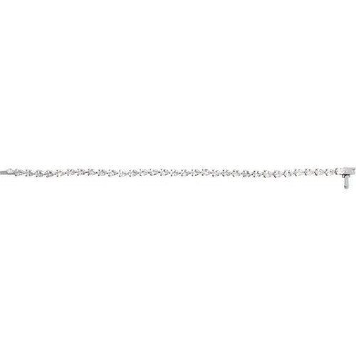 14K Gold 6 1/2 CTW Lab-Grown Diamond Line 7" Bracelet 14K White Gold