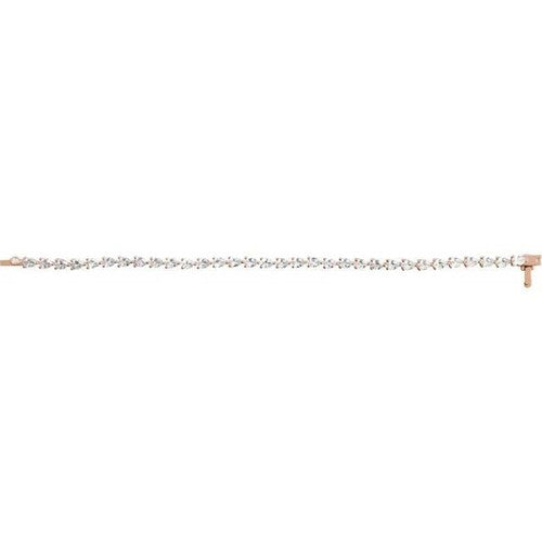 14K Gold 6 1/2 CTW Lab-Grown Diamond Line 7" Bracelet 14K Rose Gold