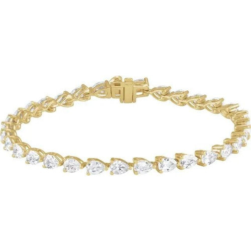 14K Gold 6 1/2 CTW Lab-Grown Diamond Line 7" Bracelet 14K Yellow Gold