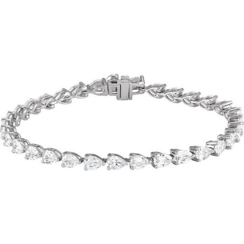 14K Gold 6 1/2 CTW Lab-Grown Diamond Line 7" Bracelet 14K White Gold