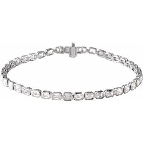 14K Gold 6 1/4 CTW Lab-Grown Diamond Line 7" Bracelet 14K White Gold