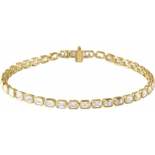 14K Gold 6 1/4 CTW Lab-Grown Diamond Line 7" Bracelet 14K Yellow Gold