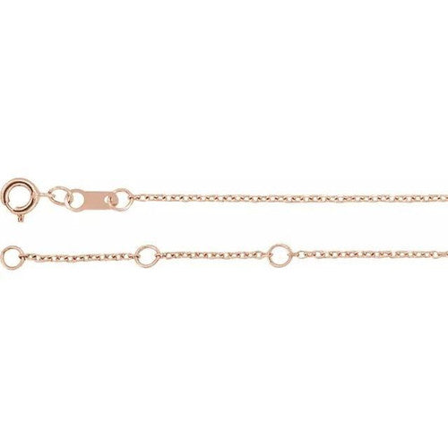 14K Gold Natural Multi-Gemstone Bar 6 1/2-7 1/2" Bracelet 14K Rose Gold