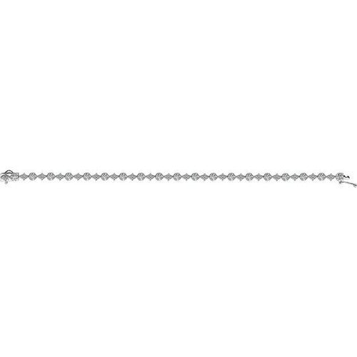 14K White 2 1/2 CTW Natural Diamond 7.5" Bracelet 14K White Gold